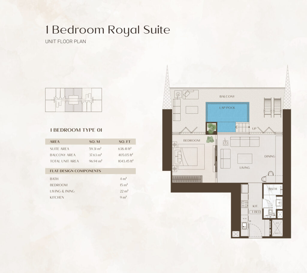 One by Binghatti Floor Plan