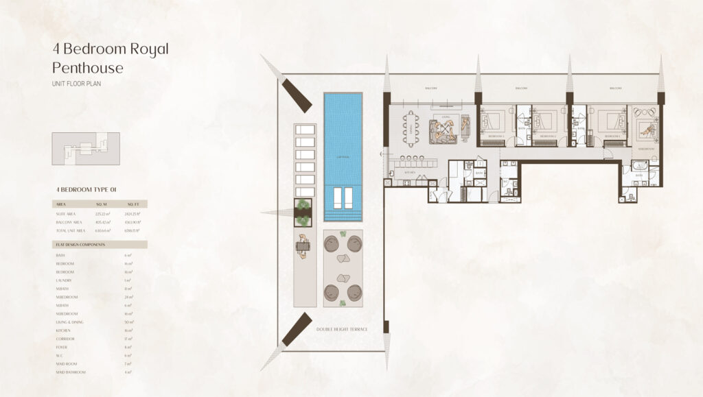 One by Binghatti Floor Plan